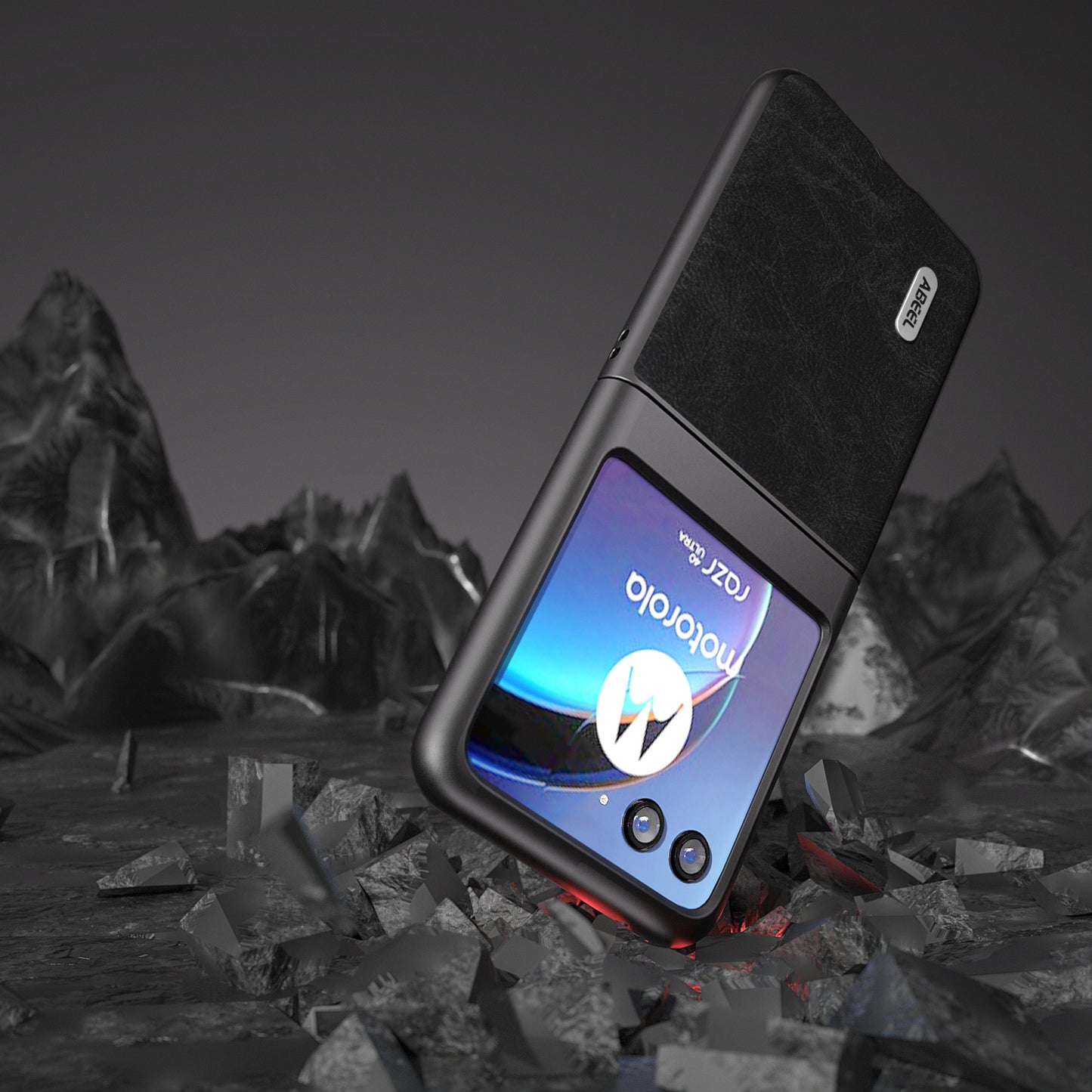 ABEEL For Motorola Razr 40 Ultra 5G PU Leather + PC Litchi Texture Phone Case Anti-Drop Protective Cover