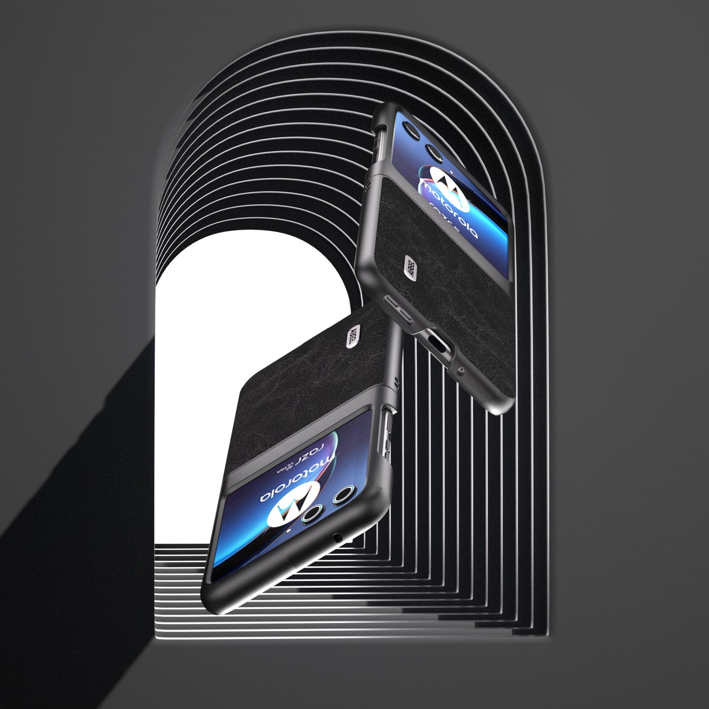 ABEEL For Motorola Razr 40 Ultra 5G PU Leather + PC Litchi Texture Phone Case Anti-Drop Protective Cover