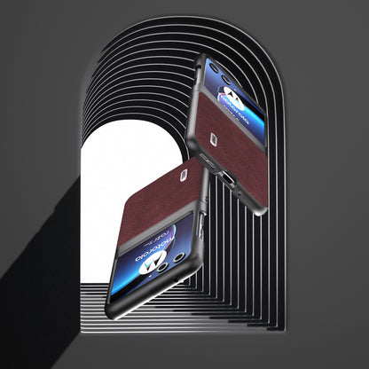 ABEEL For Motorola Razr 40 Ultra 5G PU Leather + PC Litchi Texture Phone Case Anti-Drop Protective Cover