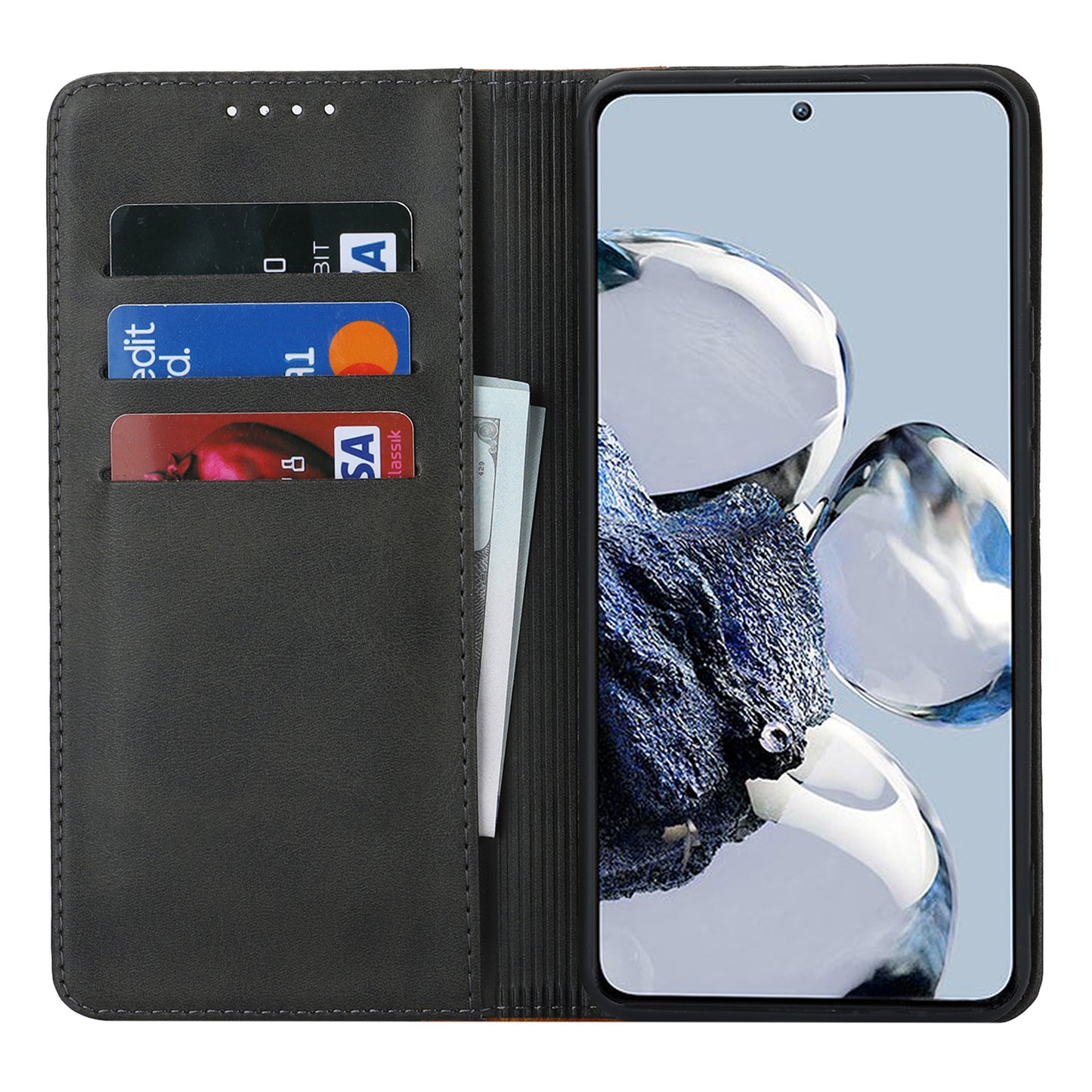 For Xiaomi 12T 5G / 12T Pro 5G / Redmi K50 Ultra PU Leather Phone Case Stand Bi-color Splicing Wallet Cover