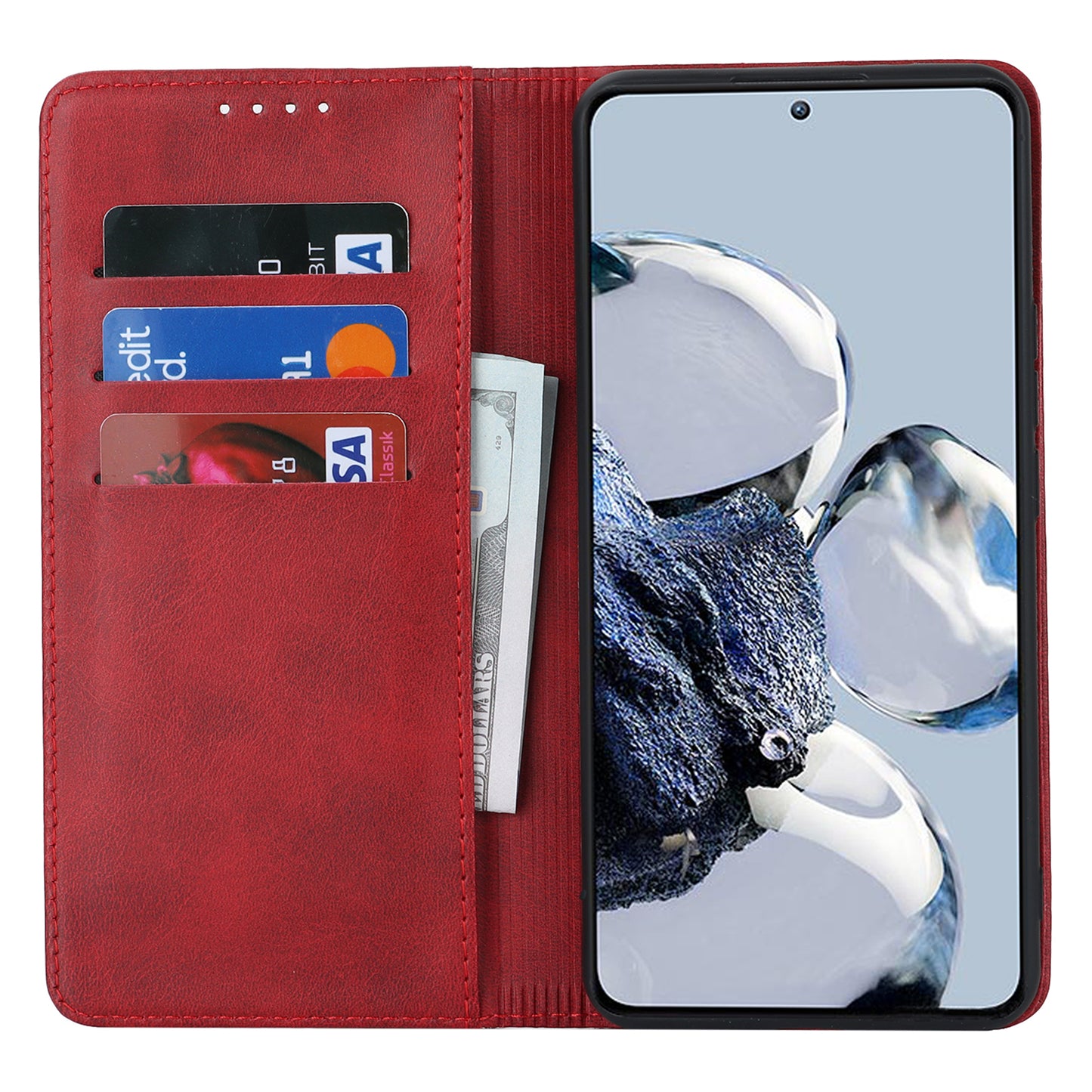 For Xiaomi 12T 5G / 12T Pro 5G / Redmi K50 Ultra PU Leather Phone Case Stand Bi-color Splicing Wallet Cover