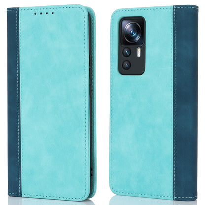 For Xiaomi 12T 5G / 12T Pro 5G / Redmi K50 Ultra PU Leather Phone Case Stand Bi-color Splicing Wallet Cover