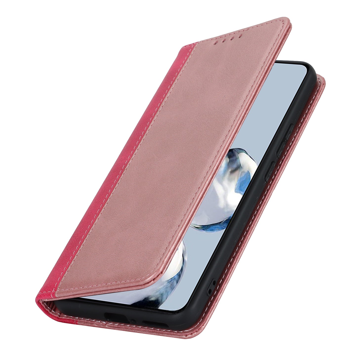 For Xiaomi 12T 5G / 12T Pro 5G / Redmi K50 Ultra PU Leather Phone Case Stand Bi-color Splicing Wallet Cover