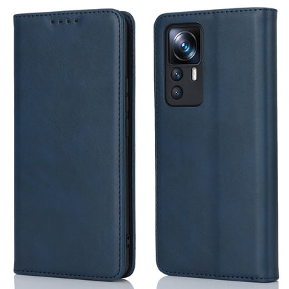 PU Leather Case for Xiaomi 12T 5G / 12T Pro 5G / Redmi K50 Ultra Calf Texture Stand Wallet Phone Cover