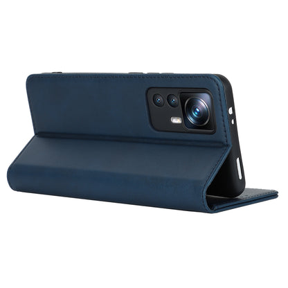 PU Leather Case for Xiaomi 12T 5G / 12T Pro 5G / Redmi K50 Ultra Calf Texture Stand Wallet Phone Cover