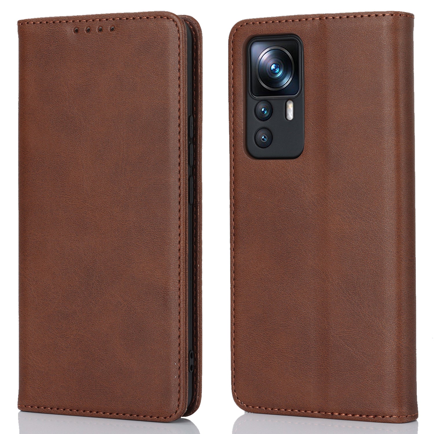 PU Leather Case for Xiaomi 12T 5G / 12T Pro 5G / Redmi K50 Ultra Calf Texture Stand Wallet Phone Cover