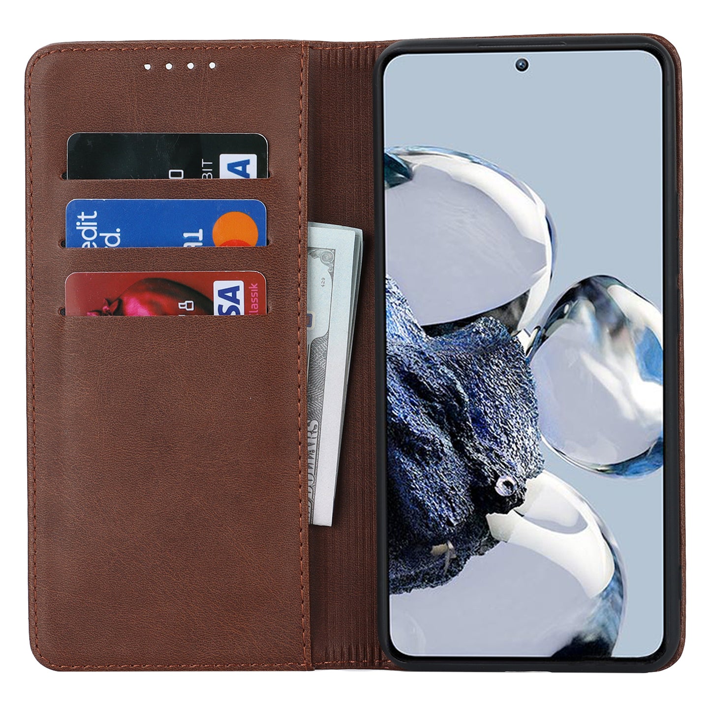 PU Leather Case for Xiaomi 12T 5G / 12T Pro 5G / Redmi K50 Ultra Calf Texture Stand Wallet Phone Cover