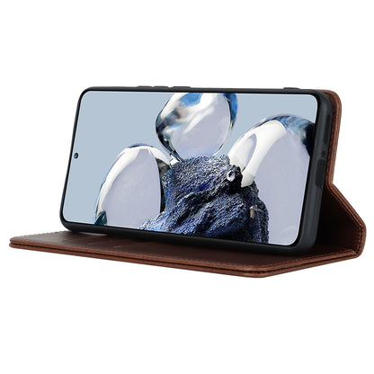 PU Leather Case for Xiaomi 12T 5G / 12T Pro 5G / Redmi K50 Ultra Calf Texture Stand Wallet Phone Cover