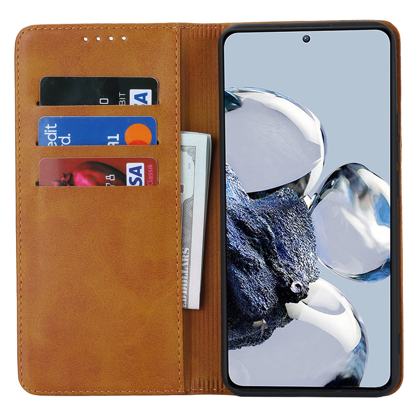 PU Leather Case for Xiaomi 12T 5G / 12T Pro 5G / Redmi K50 Ultra Calf Texture Stand Wallet Phone Cover