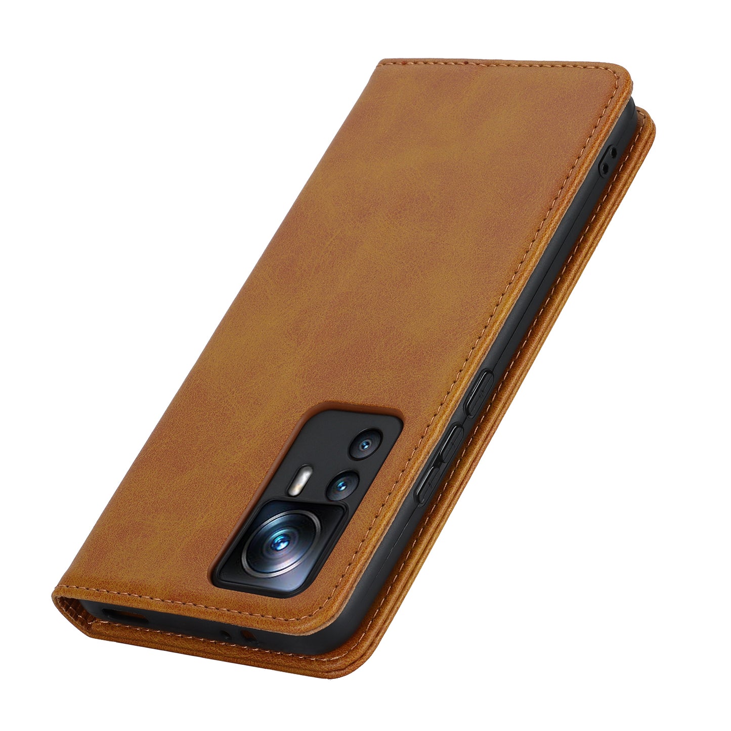 PU Leather Case for Xiaomi 12T 5G / 12T Pro 5G / Redmi K50 Ultra Calf Texture Stand Wallet Phone Cover