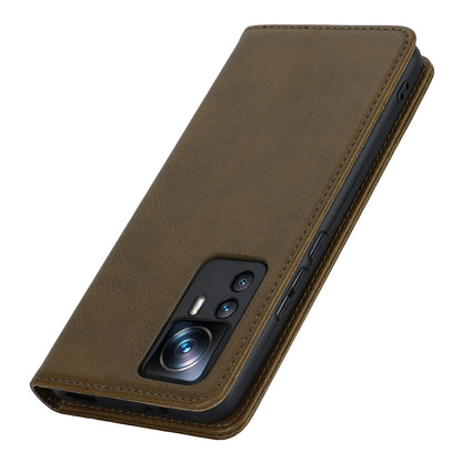 PU Leather Case for Xiaomi 12T 5G / 12T Pro 5G / Redmi K50 Ultra Calf Texture Stand Wallet Phone Cover