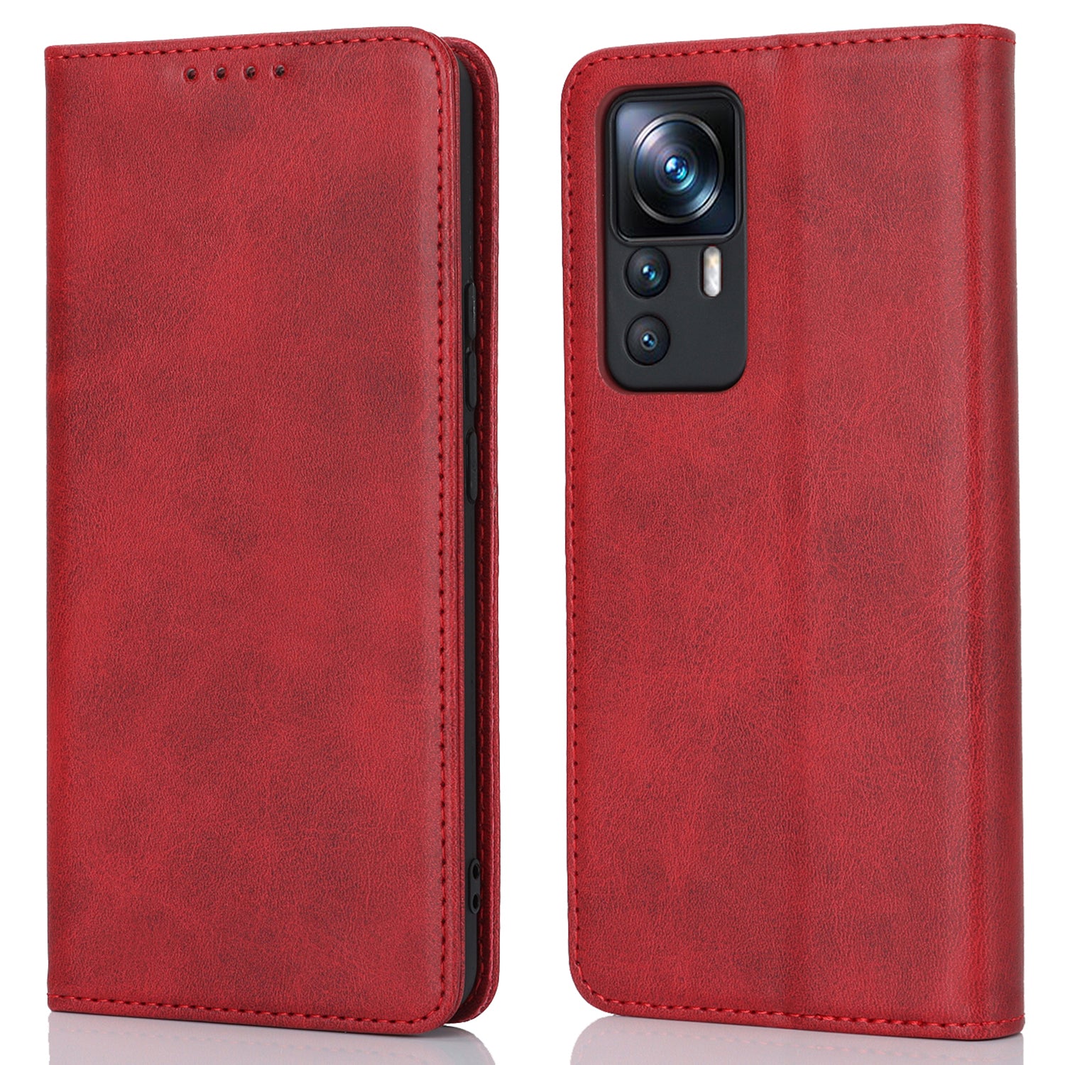 PU Leather Case for Xiaomi 12T 5G / 12T Pro 5G / Redmi K50 Ultra Calf Texture Stand Wallet Phone Cover