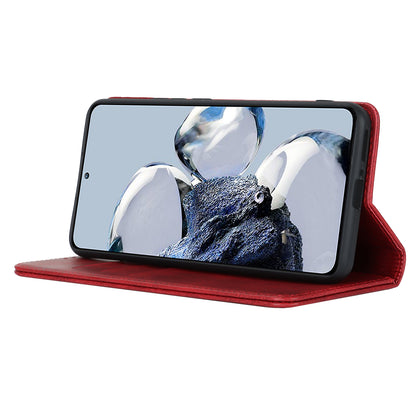 PU Leather Case for Xiaomi 12T 5G / 12T Pro 5G / Redmi K50 Ultra Calf Texture Stand Wallet Phone Cover