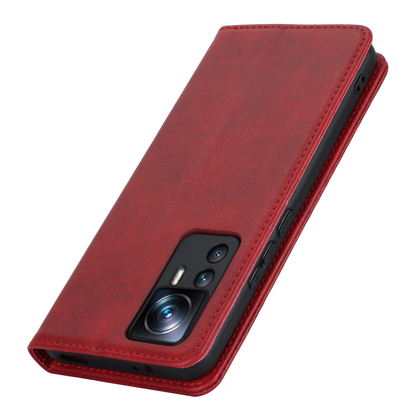 PU Leather Case for Xiaomi 12T 5G / 12T Pro 5G / Redmi K50 Ultra Calf Texture Stand Wallet Phone Cover
