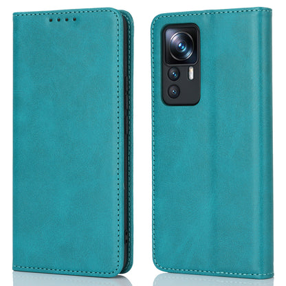 PU Leather Case for Xiaomi 12T 5G / 12T Pro 5G / Redmi K50 Ultra Calf Texture Stand Wallet Phone Cover