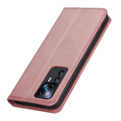 PU Leather Case for Xiaomi 12T 5G / 12T Pro 5G / Redmi K50 Ultra Calf Texture Stand Wallet Phone Cover