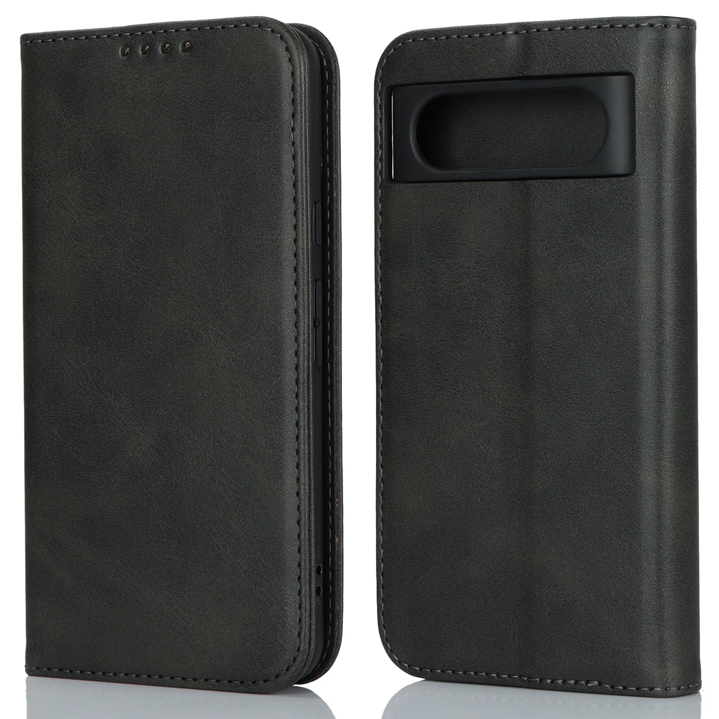 PU Leather Case for Google Pixel 8 Shockproof Calf Texture Stand Wallet Phone Cover