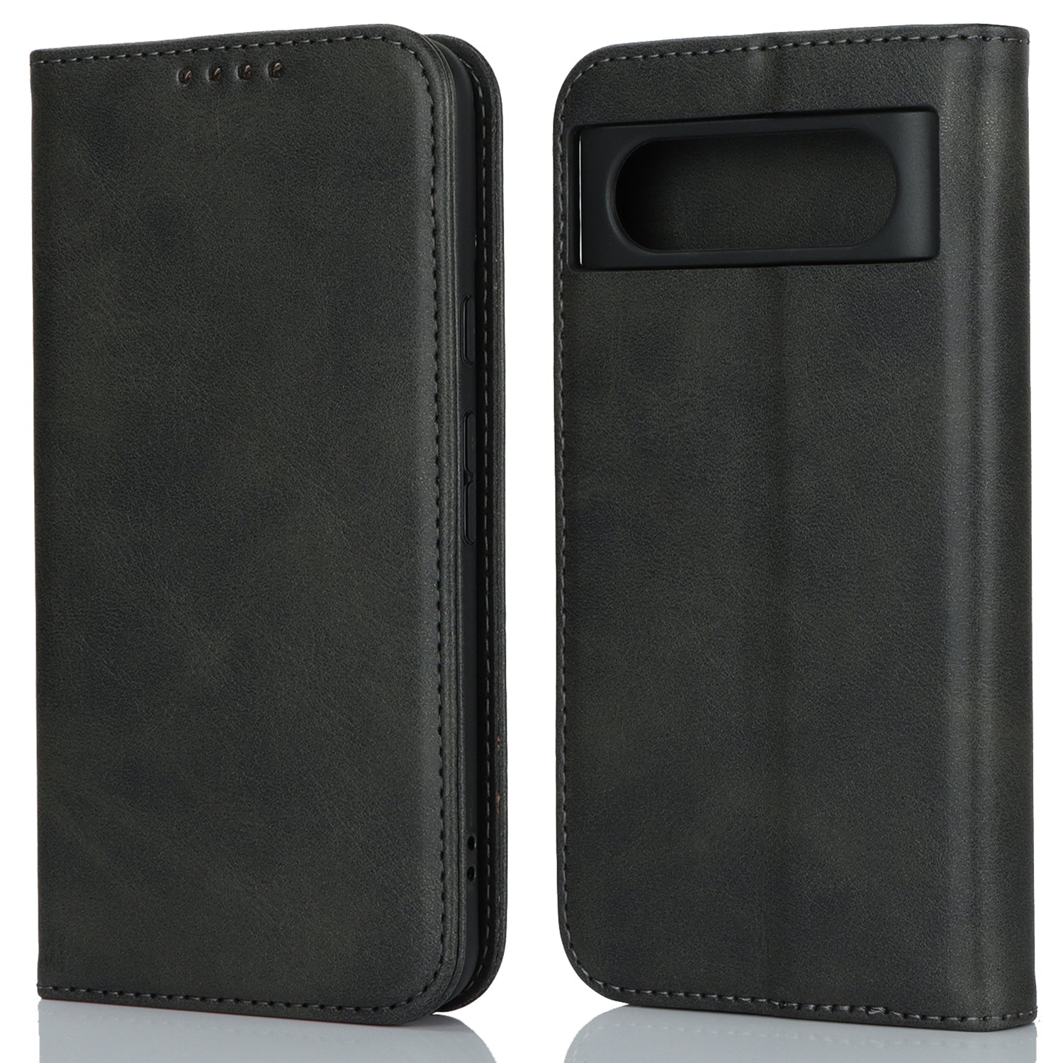 PU Leather Case for Google Pixel 8 Shockproof Calf Texture Stand Wallet Phone Cover