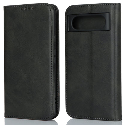 PU Leather Case for Google Pixel 8 Shockproof Calf Texture Stand Wallet Phone Cover