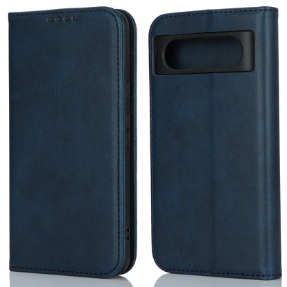 PU Leather Case for Google Pixel 8 Shockproof Calf Texture Stand Wallet Phone Cover