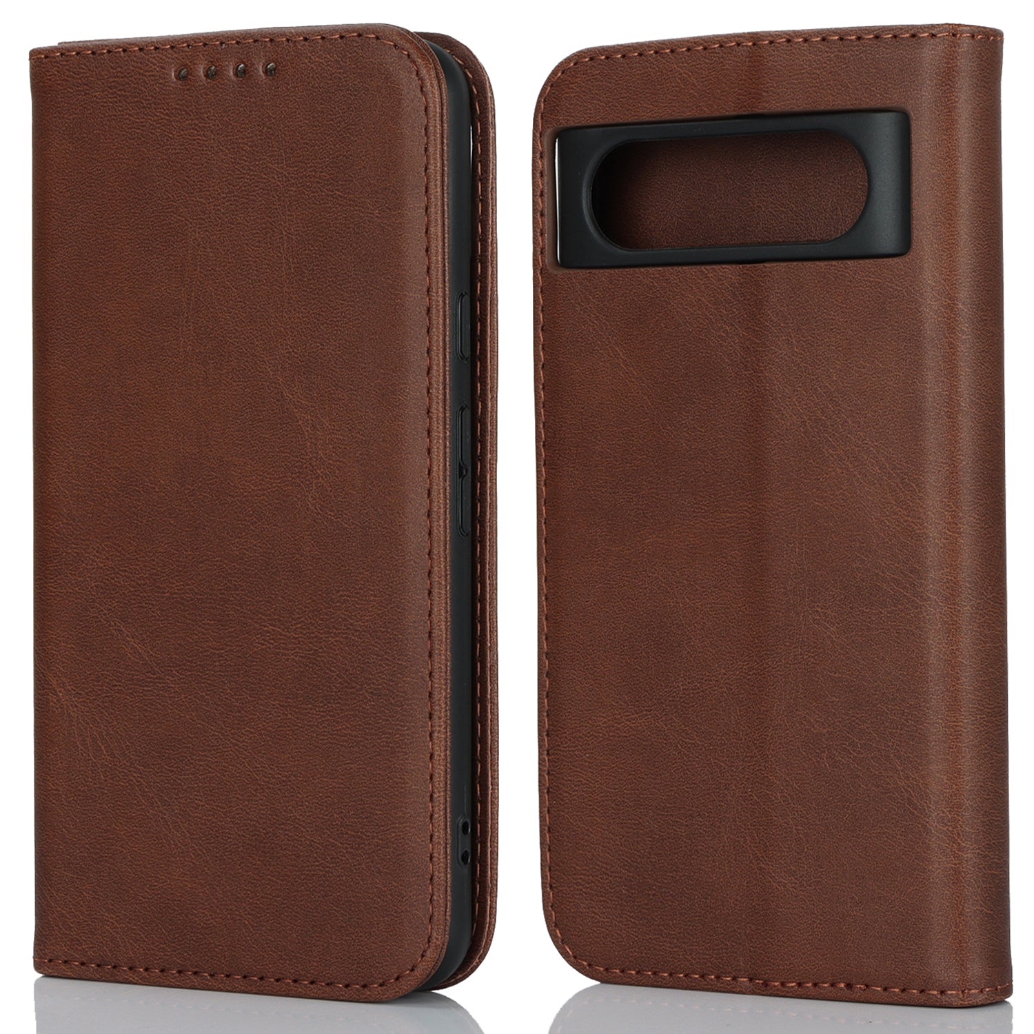 PU Leather Case for Google Pixel 8 Shockproof Calf Texture Stand Wallet Phone Cover