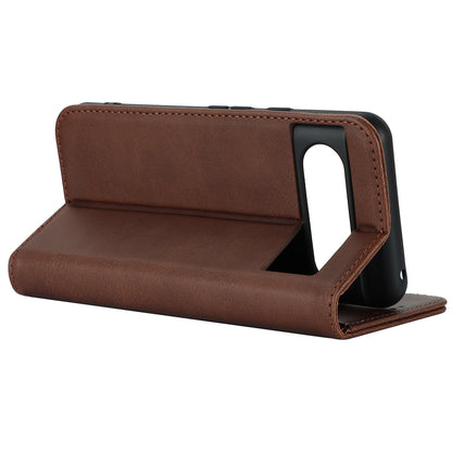 PU Leather Case for Google Pixel 8 Shockproof Calf Texture Stand Wallet Phone Cover