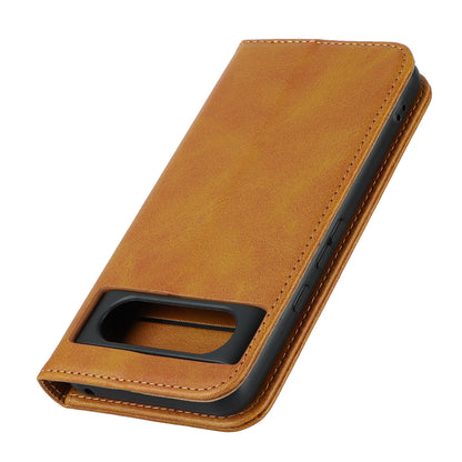 PU Leather Case for Google Pixel 8 Shockproof Calf Texture Stand Wallet Phone Cover