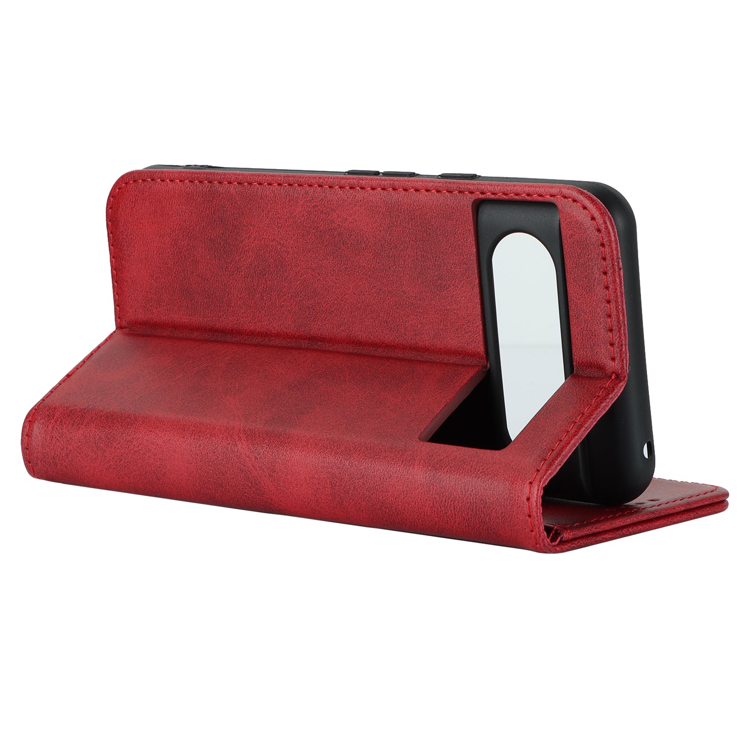 PU Leather Case for Google Pixel 8 Shockproof Calf Texture Stand Wallet Phone Cover