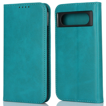 PU Leather Case for Google Pixel 8 Shockproof Calf Texture Stand Wallet Phone Cover