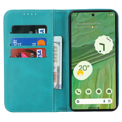 PU Leather Case for Google Pixel 8 Shockproof Calf Texture Stand Wallet Phone Cover