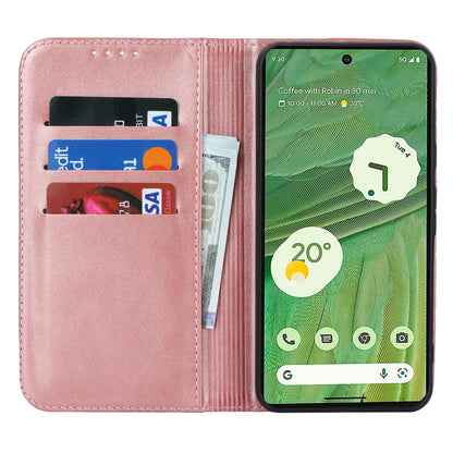 PU Leather Case for Google Pixel 8 Shockproof Calf Texture Stand Wallet Phone Cover