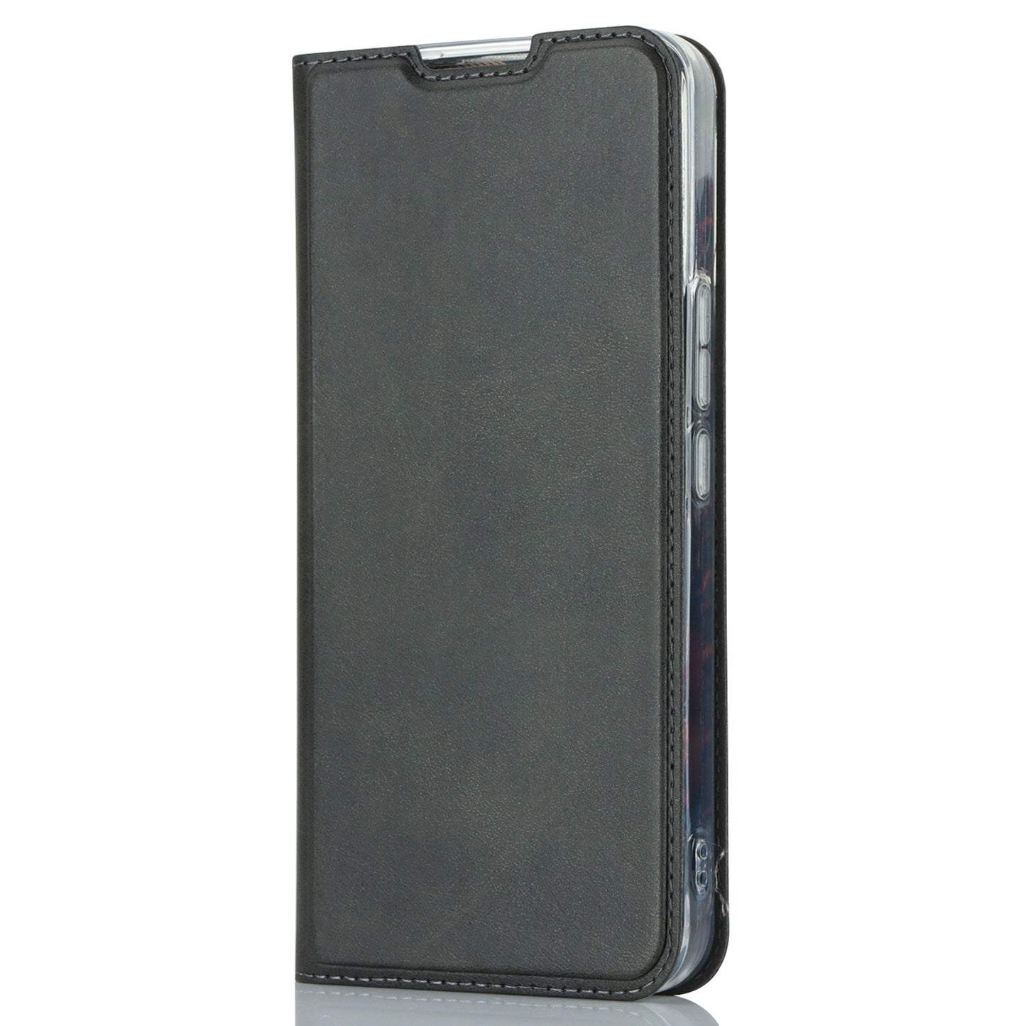 Cell Phone Cover For ZTE Libero 5G III Calf Textured Anti-drop Phone Stand Case with Card Slot