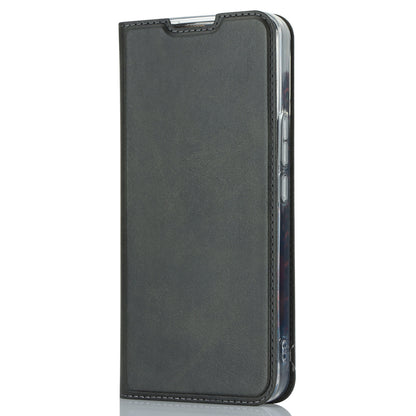 Cell Phone Cover For ZTE Libero 5G III Calf Textured Anti-drop Phone Stand Case with Card Slot