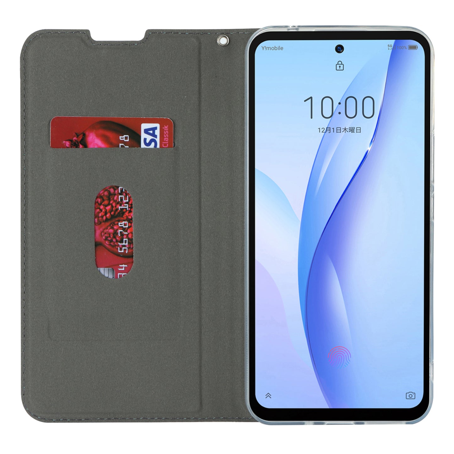 Cell Phone Cover For ZTE Libero 5G III Calf Textured Anti-drop Phone Stand Case with Card Slot