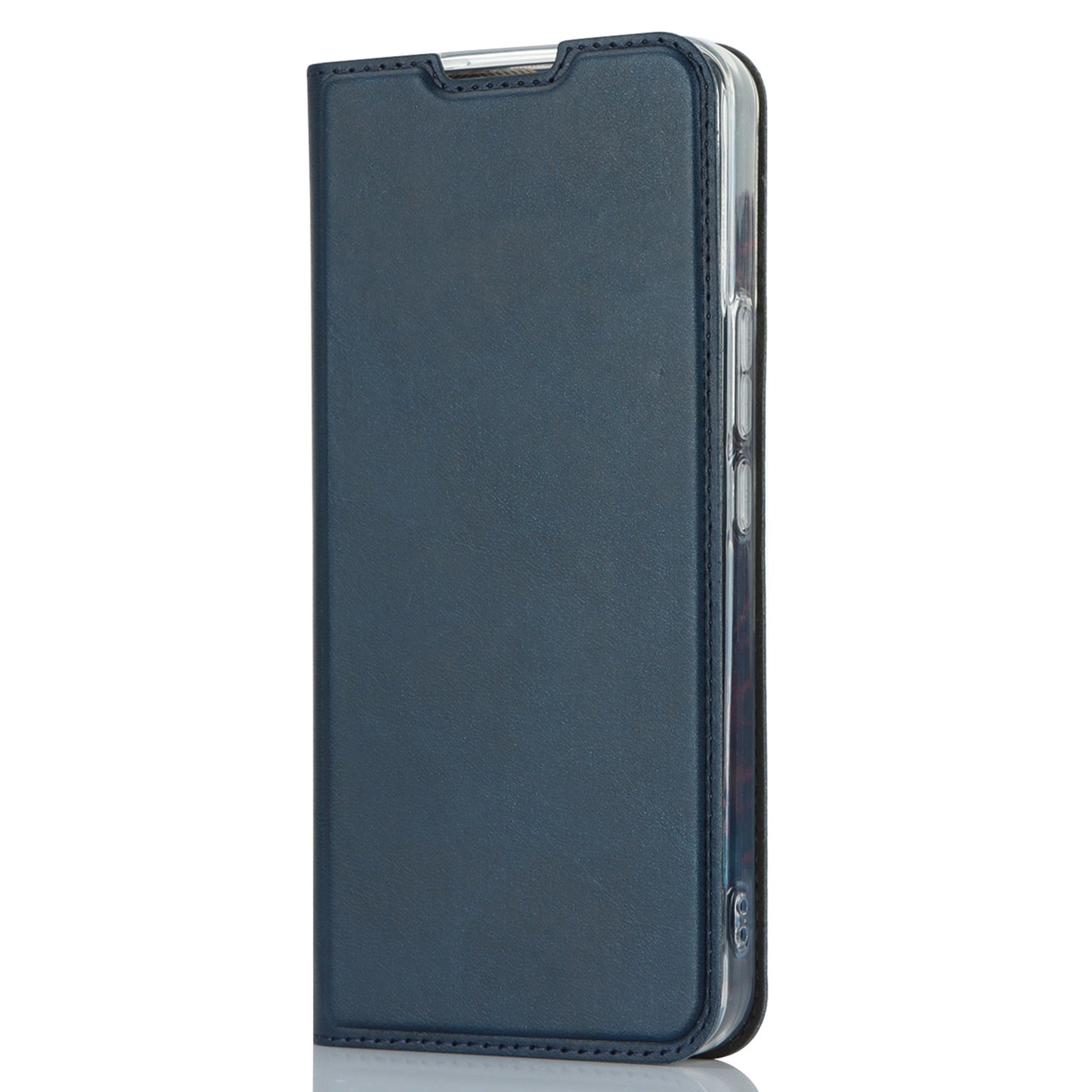 Cell Phone Cover For ZTE Libero 5G III Calf Textured Anti-drop Phone Stand Case with Card Slot