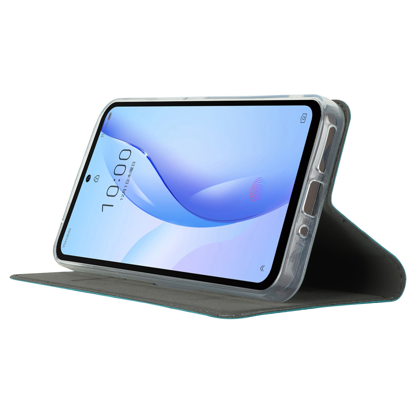 Cell Phone Cover For ZTE Libero 5G III Calf Textured Anti-drop Phone Stand Case with Card Slot