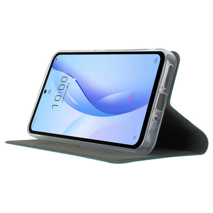 Cell Phone Cover For ZTE Libero 5G III Calf Textured Anti-drop Phone Stand Case with Card Slot