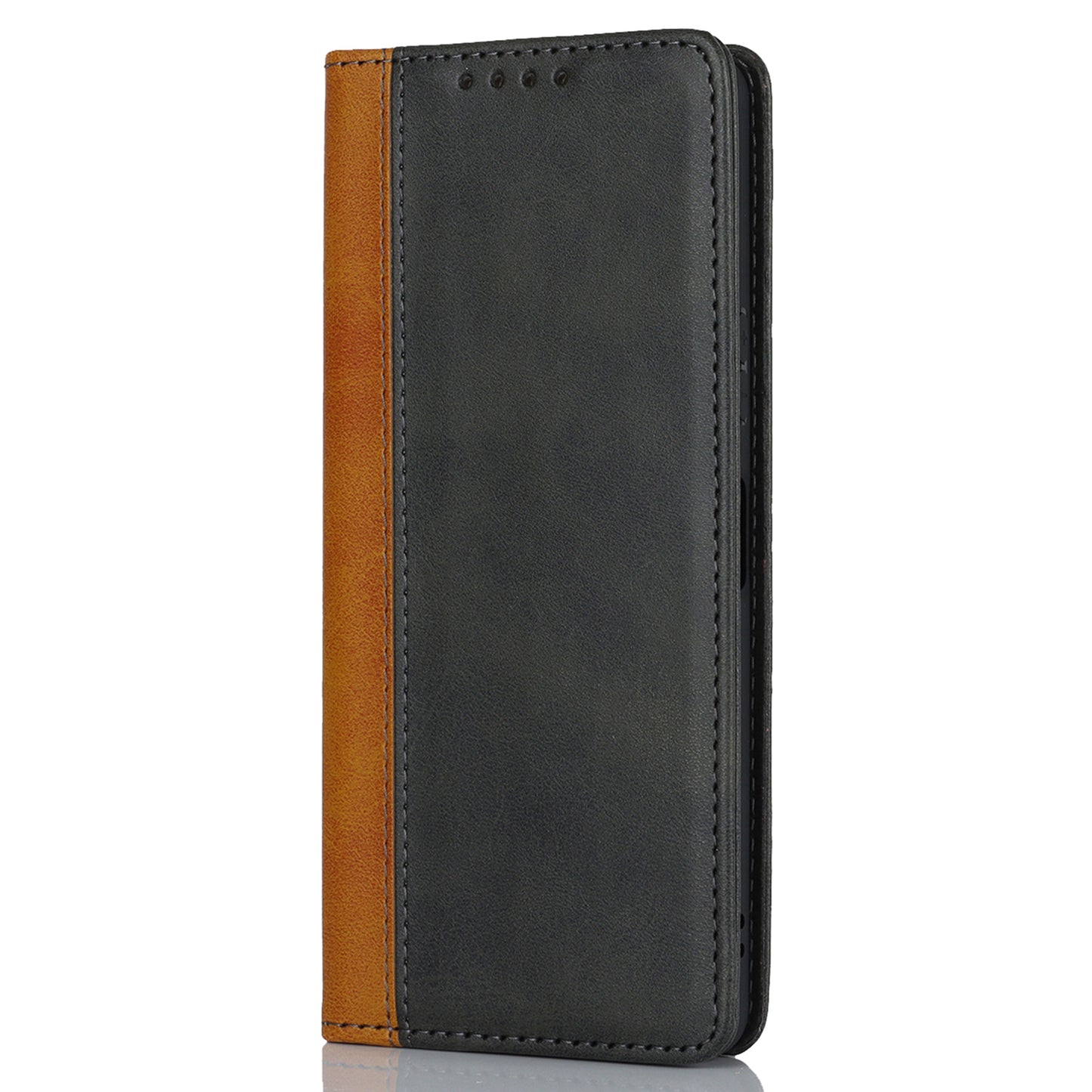 For Sony Xperia 10 V Magnetic Flip PU Leather Phone Wallet Case Stand Bi-color Splicing Anti-drop Cover