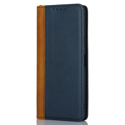 For Sony Xperia 10 V Magnetic Flip PU Leather Phone Wallet Case Stand Bi-color Splicing Anti-drop Cover