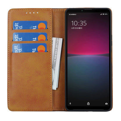 For Sony Xperia 10 V Magnetic Flip PU Leather Phone Wallet Case Stand Bi-color Splicing Anti-drop Cover