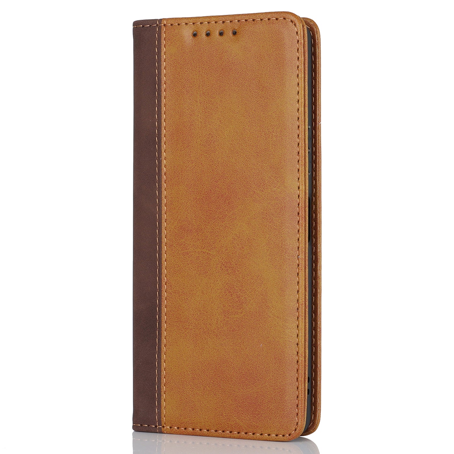 For Sony Xperia 10 V Magnetic Flip PU Leather Phone Wallet Case Stand Bi-color Splicing Anti-drop Cover