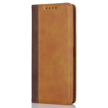 For Sony Xperia 10 V Magnetic Flip PU Leather Phone Wallet Case Stand Bi-color Splicing Anti-drop Cover