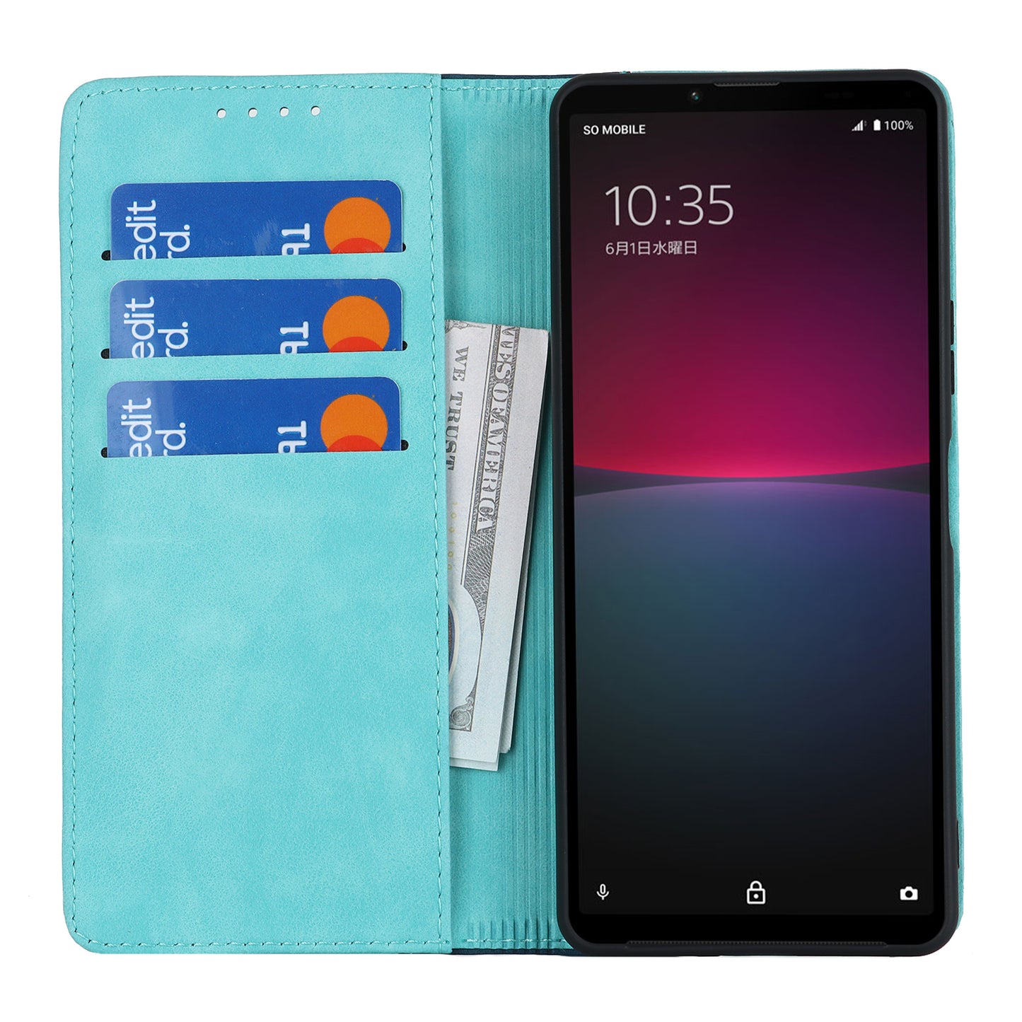 For Sony Xperia 10 V Magnetic Flip PU Leather Phone Wallet Case Stand Bi-color Splicing Anti-drop Cover