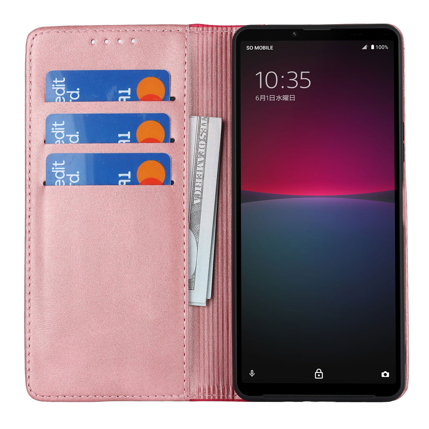 For Sony Xperia 10 V Magnetic Flip PU Leather Phone Wallet Case Stand Bi-color Splicing Anti-drop Cover