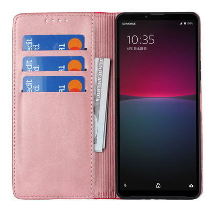 For Sony Xperia 10 V Magnetic Flip PU Leather Phone Wallet Case Stand Bi-color Splicing Anti-drop Cover