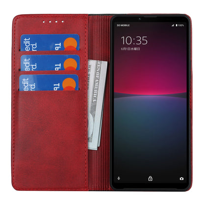 For Sony Xperia 10 V Magnetic Flip PU Leather Phone Wallet Case Stand Bi-color Splicing Anti-drop Cover