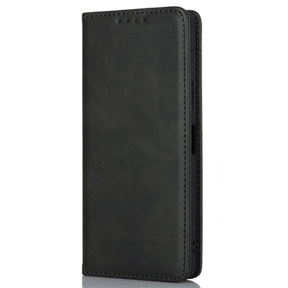 PU Leather Case for Sony Xperia 10 V Scratch Resistant Calf Texture Stand Wallet Phone Cover