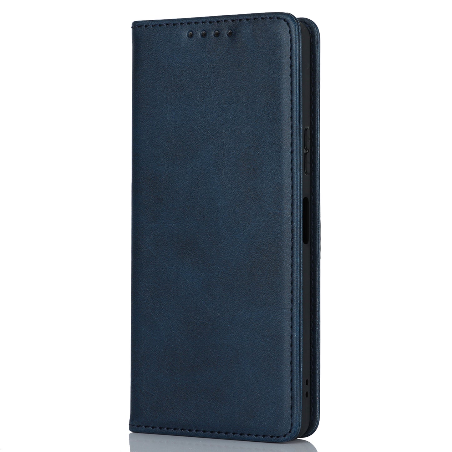 PU Leather Case for Sony Xperia 10 V Scratch Resistant Calf Texture Stand Wallet Phone Cover