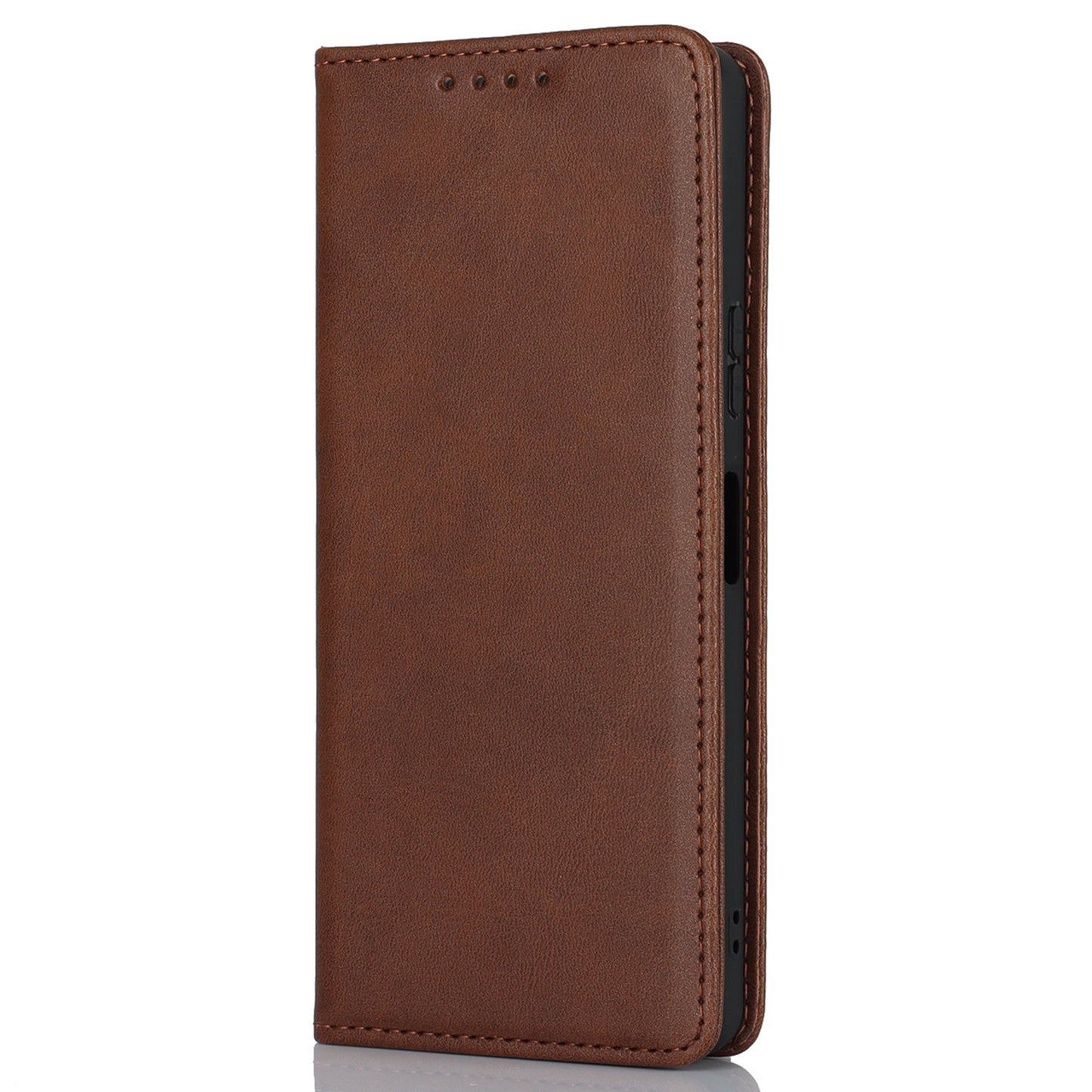 PU Leather Case for Sony Xperia 10 V Scratch Resistant Calf Texture Stand Wallet Phone Cover