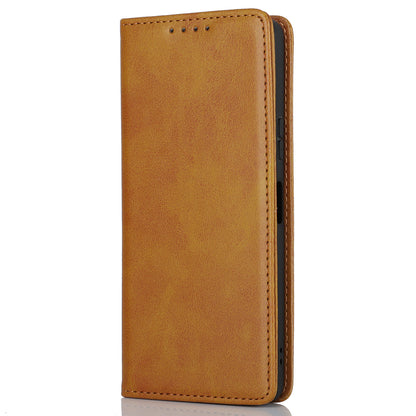 PU Leather Case for Sony Xperia 10 V Scratch Resistant Calf Texture Stand Wallet Phone Cover